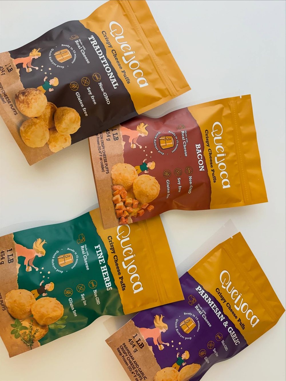 The four Queijoca flavor packages